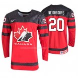 Maglia Hockey Canada Jake Neighbours 2019 Hlinka Gretzky Cup Rosso