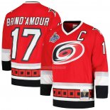 Maglia Hockey Carolina Hurricanes Rod Brind'amour Mitchell & Ness 2005-06 Captain Patch Blue Line Rosso