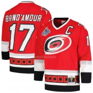 Maglia Hockey Carolina Hurricanes Rod Brind'amour Mitchell & Ness 2005-06 Captain Patch Blue Line Rosso