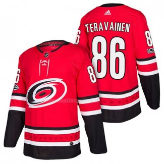 Maglia Hockey Carolina Hurricanes Teuvo Teravainen Home Autentico 2018 Rosso
