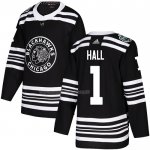 Maglia Hockey Chicago Blackhawks Glenn Hall Autentico 2019 Winter Classic Nero
