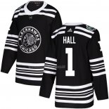 Maglia Hockey Chicago Blackhawks Glenn Hall Autentico 2019 Winter Classic Nero