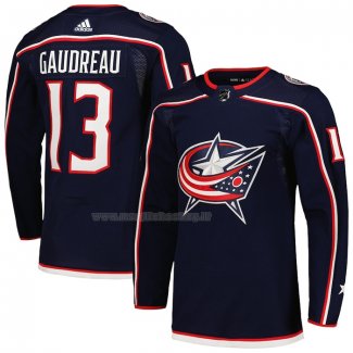 Maglia Hockey Columbus Blue Jackets Johnny Gaudreau Home Primegreen Autentico Pro Blu