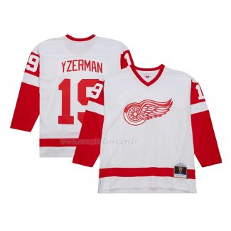Maglia Hockey Detroit Red Wings Steve Yzerman Mitchell & Ness 1983-84 Blue Line Bianco