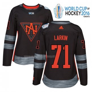 Maglia Hockey Donna America del Norte Dylan Larkin Premier 2016 World Cup Nero