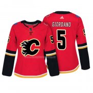 Maglia Hockey Donna Calgary Flames Mark Giordano Autentico Giocatore Rosso