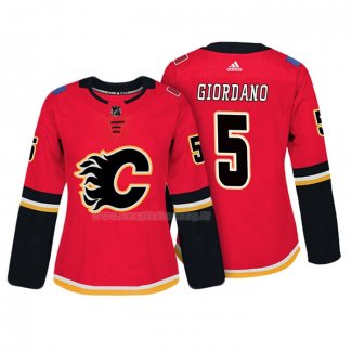 Maglia Hockey Donna Calgary Flames Mark Giordano Autentico Giocatore Rosso