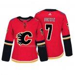 Maglia Hockey Donna Calgary Flames Tj Brodie Autentico Giocatore Rosso