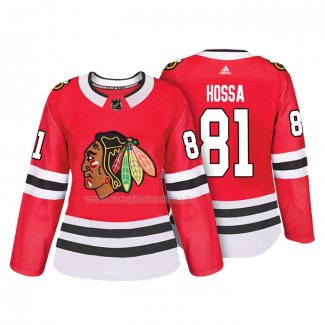 Maglia Hockey Donna Chicago Blackhawks Marian Hossa Autentico Giocatore Rosso