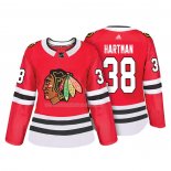 Maglia Hockey Donna Chicago Blackhawks Ryan Hartman Autentico Giocatore Rosso