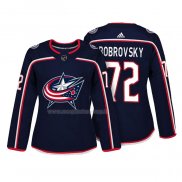Maglia Hockey Donna Columbus Blue Jackets Sergei Bobrovsky Autentico Giocatore Blu