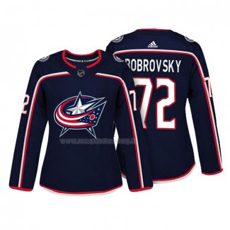 Maglia Hockey Donna Columbus Blue Jackets Sergei Bobrovsky Autentico Giocatore Blu