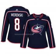 Maglia Hockey Donna Columbus Blue Jackets Zach Werenski Autentico Giocatore Blu