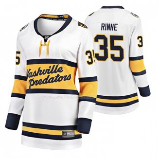 Maglia Hockey Donna Nashville Predators Pekka Rinne Breakaway Giocatore 2020 Winter Classic Bianco