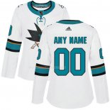 Maglia Hockey Donna San Jose Sharks Personalizzate Away Bianco