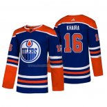 Maglia Hockey Edmonton Oilers Jujhar Khaira Alternato Autentico Blu