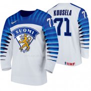 Maglia Hockey Finlandia Kristian Kuusela Home 2020 Iihf World Championship Bianco