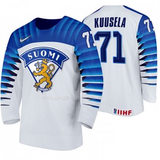 Maglia Hockey Finlandia Kristian Kuusela Home 2020 Iihf World Championship Bianco