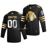 Maglia Hockey Golden Edition Chicago Blackhawks Personalizzate Limited Autentico 2020-21 Nero
