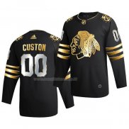 Maglia Hockey Golden Edition Chicago Blackhawks Personalizzate Limited Autentico 2020-21 Nero