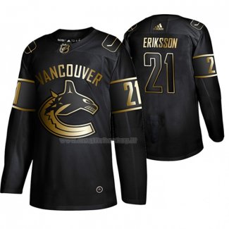 Maglia Hockey Golden Edition Vancouver Canucks Loui Eriksson Autentico Nero