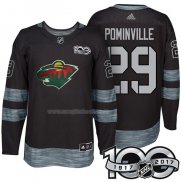 Maglia Hockey Minnesota Wild Jason Pominville 1917-2017 100th Anniversario Nero