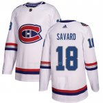 Maglia Hockey Montreal Canadiens Serge Savard Autentico 2017 100 Classic Bianco