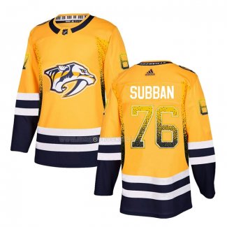 Maglia Hockey Nashville Predators P.k Subban Drift Fashion Giallo