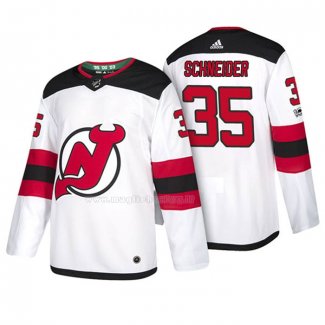 Maglia Hockey New Jersey Devils Cory Schneider 2018 Bianco