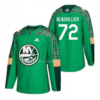 Maglia Hockey New York Islanders Anthony Beauvillier 2018 Dia de San Patricio Verde