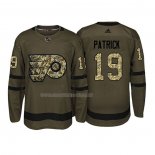 Maglia Hockey Philadelphia Flyers Nolan Patrick 2018 Salute To Service Verde Militare