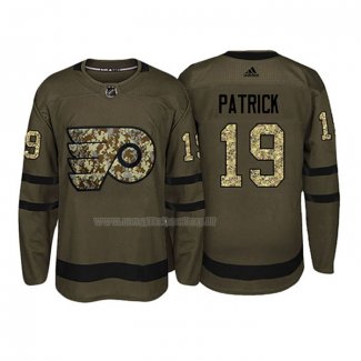 Maglia Hockey Philadelphia Flyers Nolan Patrick 2018 Salute To Service Verde Militare