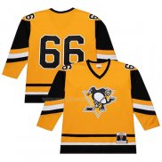 Maglia Hockey Pittsburgh Penguins Mario Lemieux Mitchell & Ness 1984-85 Giallo