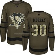 Maglia Hockey Pittsburgh Penguins Matt Murray 2018 Salute To Service Verde Militare