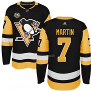 Maglia Hockey Pittsburgh Penguins Paul Martin 50 Anniversary Home Premier Nero