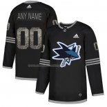Maglia Hockey San Jose Sharks Personalizzate Black Shadow Nero