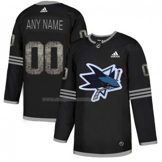 Maglia Hockey San Jose Sharks Personalizzate Black Shadow Nero