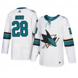 Maglia Hockey San Jose Sharks Timo Meier Autentico Away Bianco