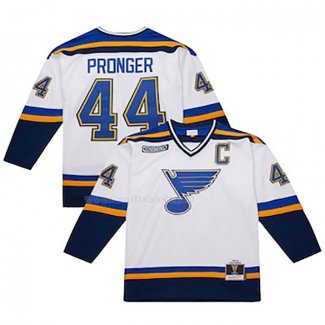 Maglia Hockey St. Louis Blues Chris Pronger Mitchell & Ness 1999-00 Bianco