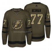 Maglia Hockey Tampa Bay Lightning Victor Hedman Salute To Service Verde Militare