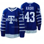 Maglia Hockey Toronto Maple Leafs Nazem Kadri 1918 Arenas Throwback Blu
