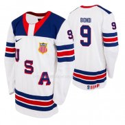 Maglia Hockey USA Blake Biondi 2019 Hlinka Gretzky Cup Bianco