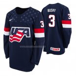 Maglia Hockey USA Evan Bushy 2019 Hlinka Gretzky Cup Blu