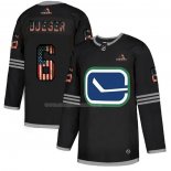Maglia Hockey Vancouver Canucks Brock Boeser 2020 USA Flag Nero