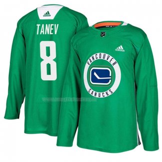 Maglia Hockey Vancouver Canucks Christopher Tanev New Season Practice Verde