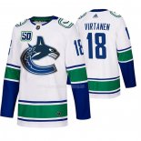Maglia Hockey Vancouver Canucks Jake Virtanen 2019-20 Away Autentico Bianco