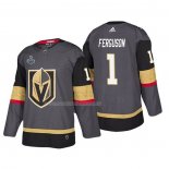 Maglia Hockey Vegas Golden Knights Dylan Ferguson Bound Patch 2018 Stanley Cup Final Gris