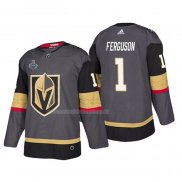 Maglia Hockey Vegas Golden Knights Dylan Ferguson Bound Patch 2018 Stanley Cup Final Gris