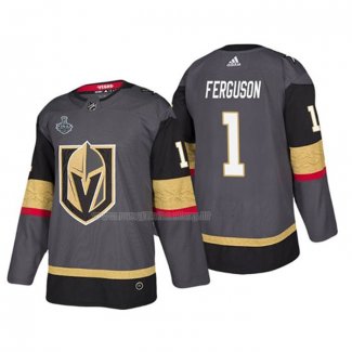 Maglia Hockey Vegas Golden Knights Dylan Ferguson Bound Patch 2018 Stanley Cup Final Gris
