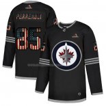 Maglia Hockey Winnipeg Jets Mathieu Perreault 2020 USA Flag Nero